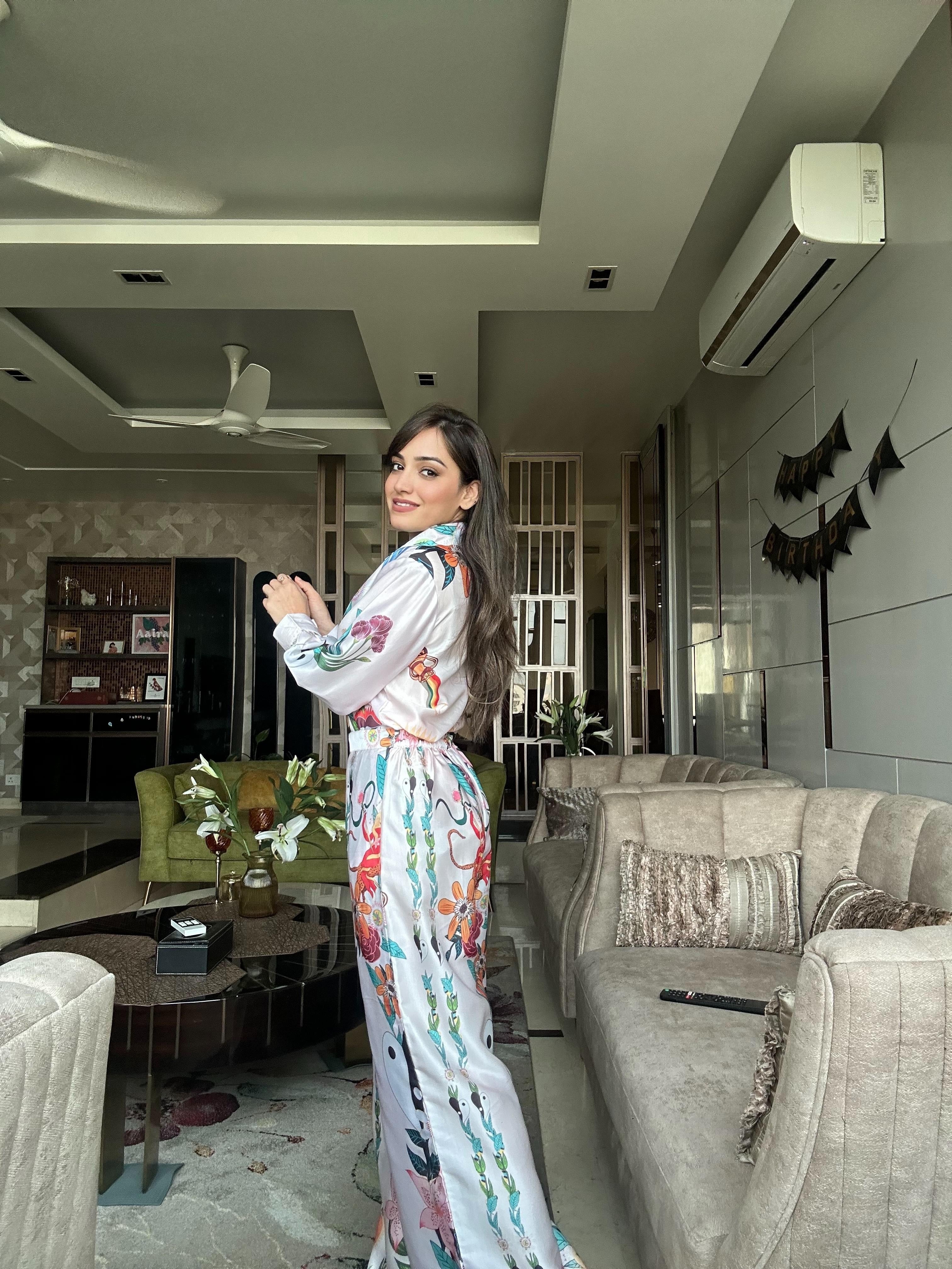 Ogaan Prinnt Modal Silk Coord Set