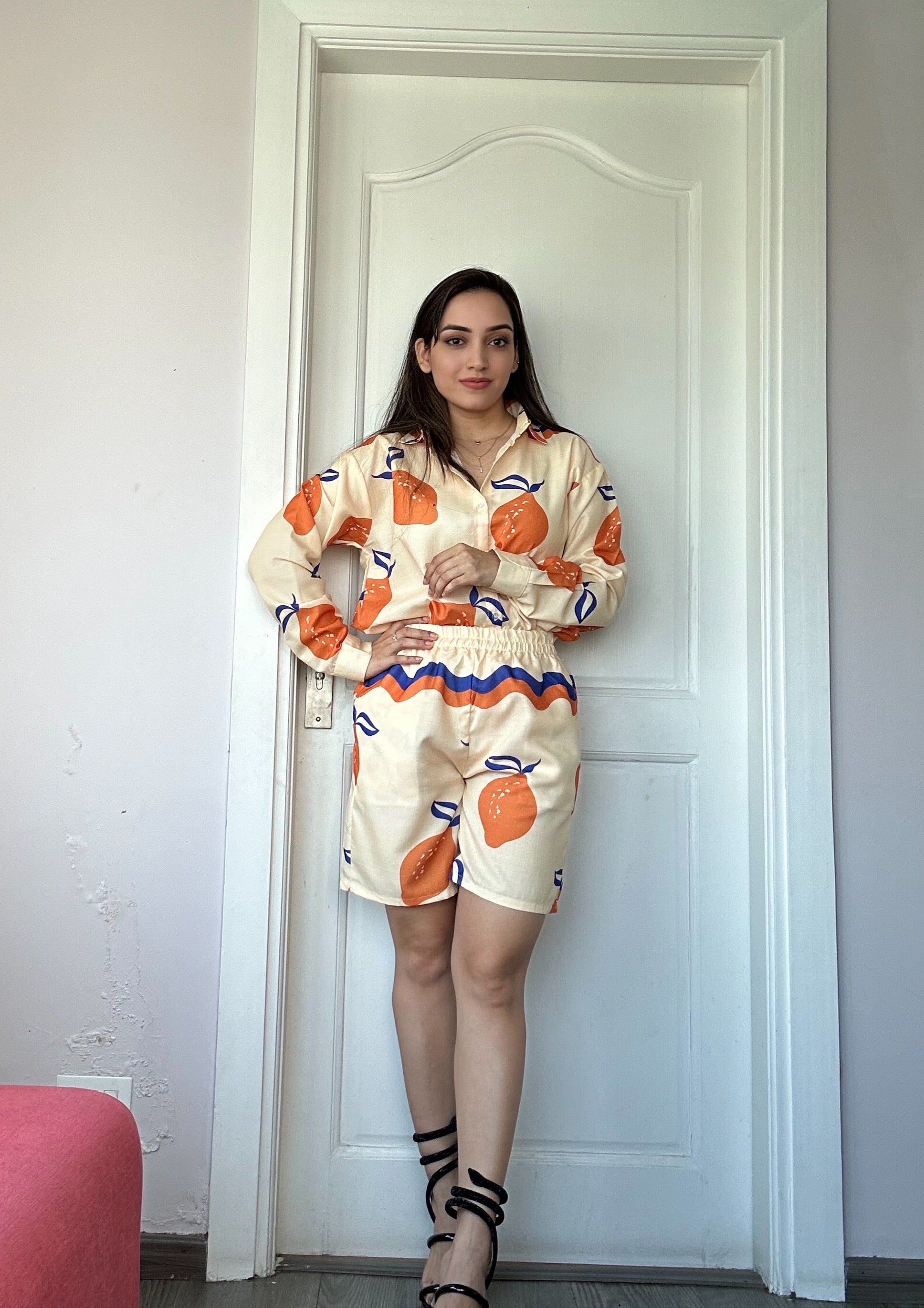 Citrus Bloom Coord Set with Shorts