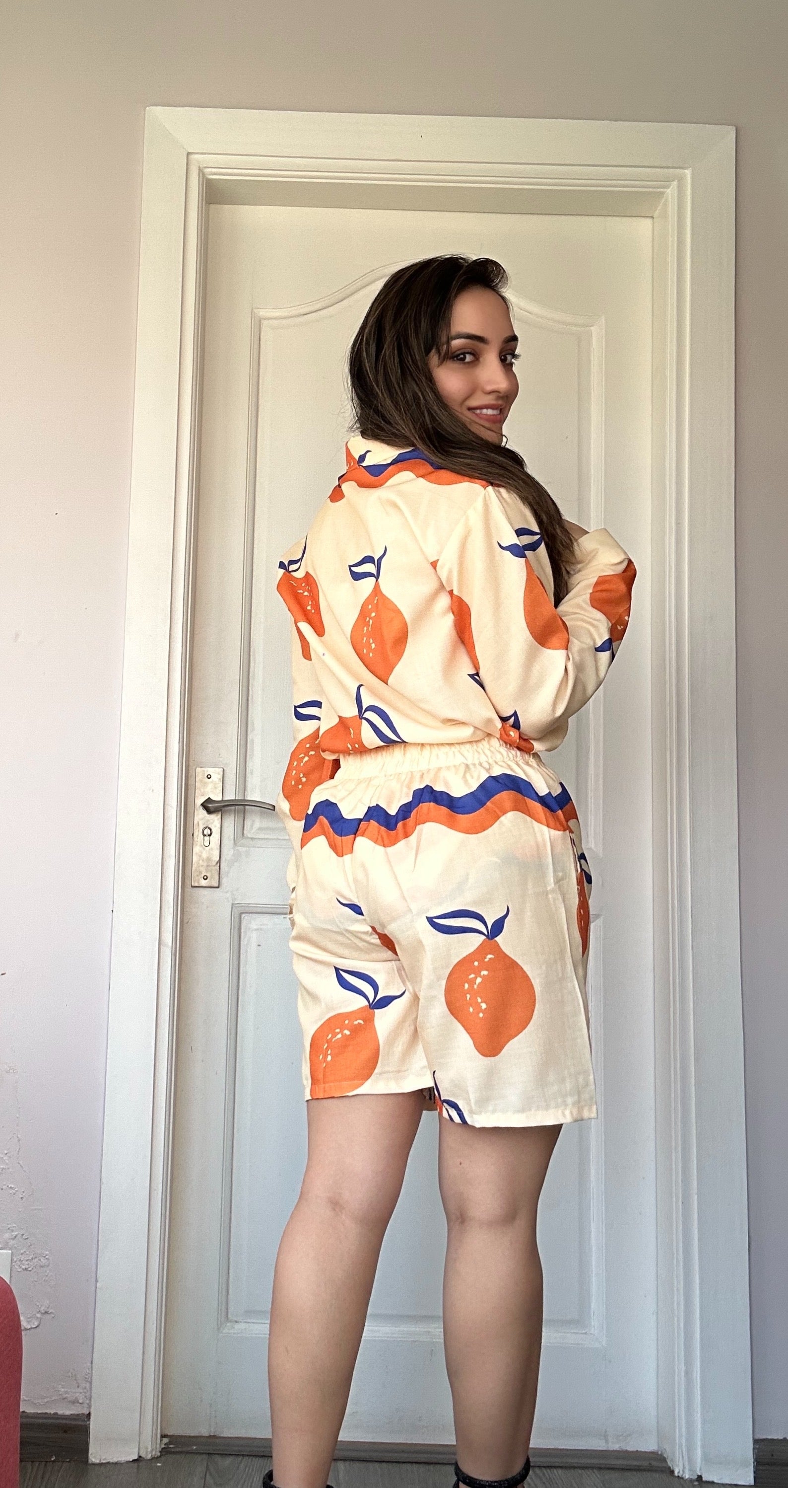 Citrus Bloom Coord Set with Shorts