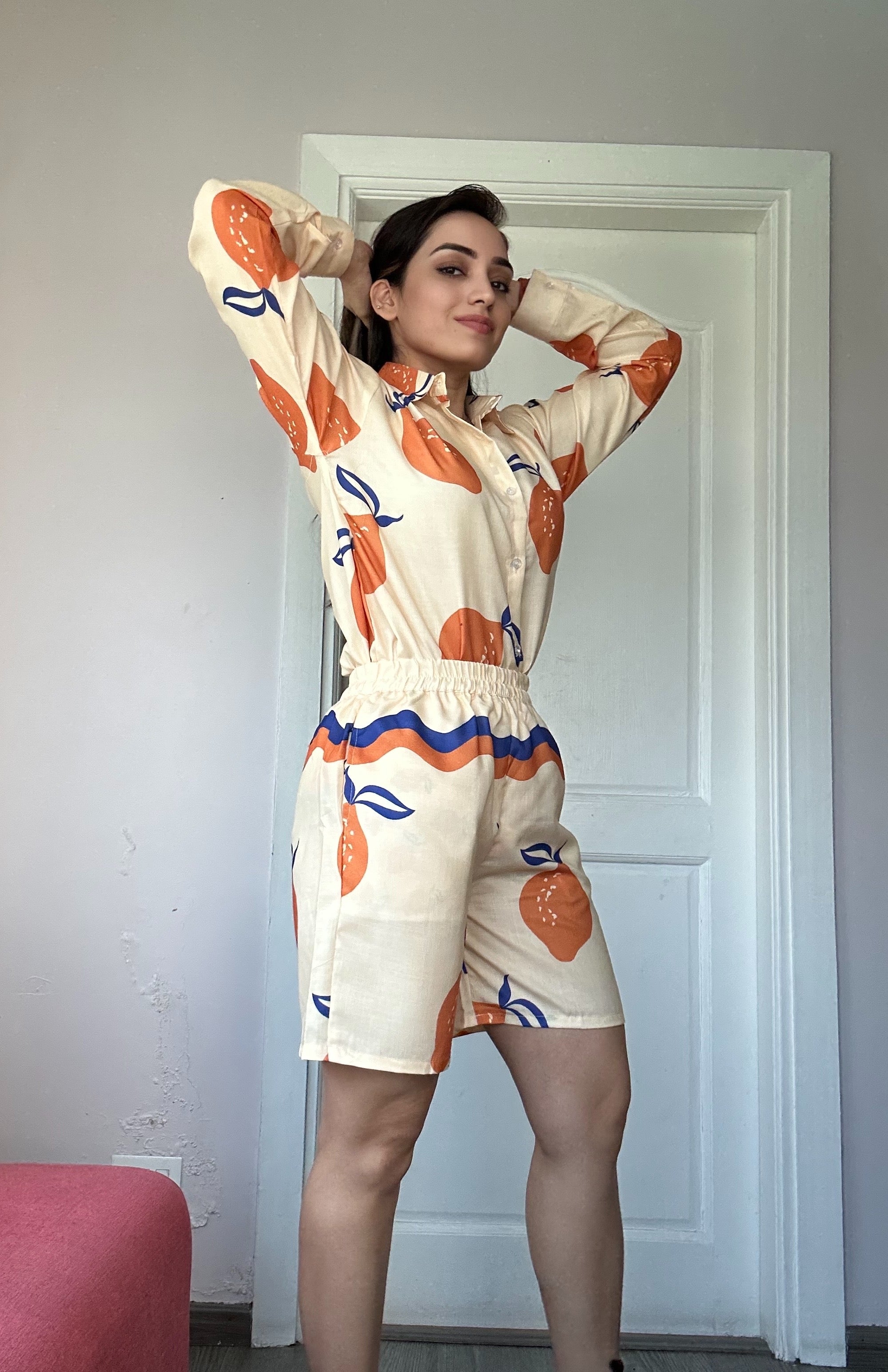 Citrus Bloom Coord Set with Shorts