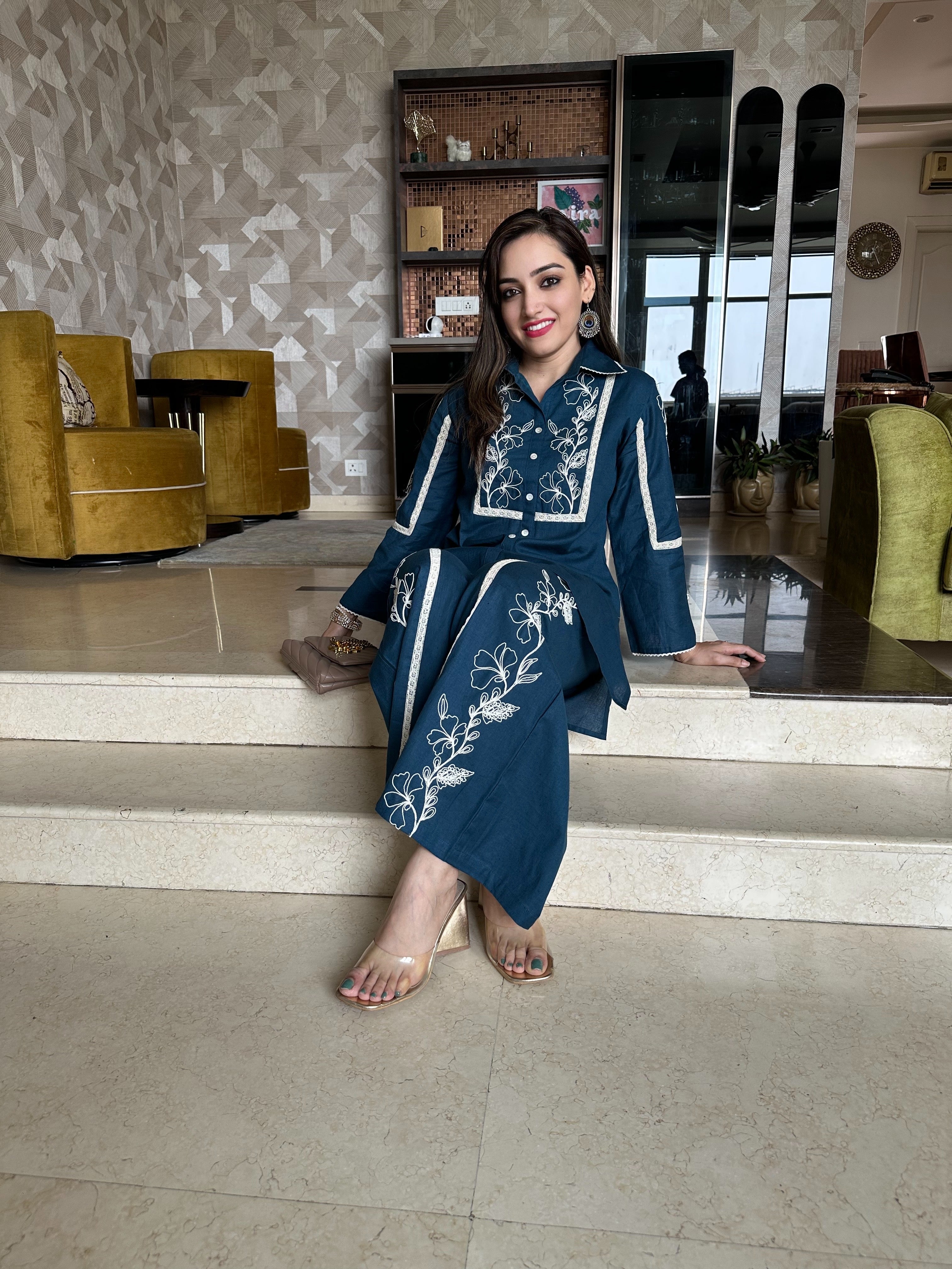 The Thread-Embroidered Kurta Style Coord Set