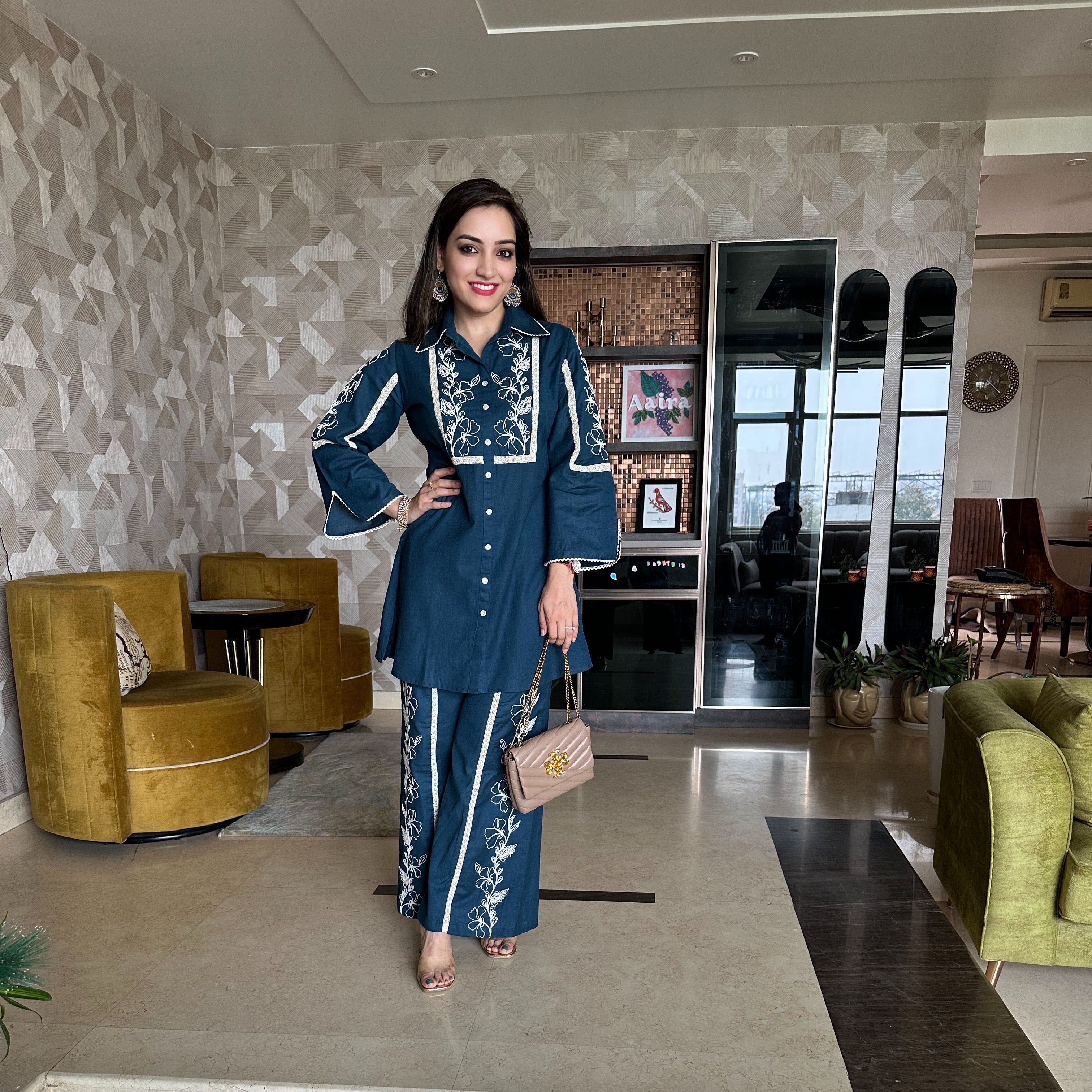 The Thread-Embroidered Kurta Style Coord Set