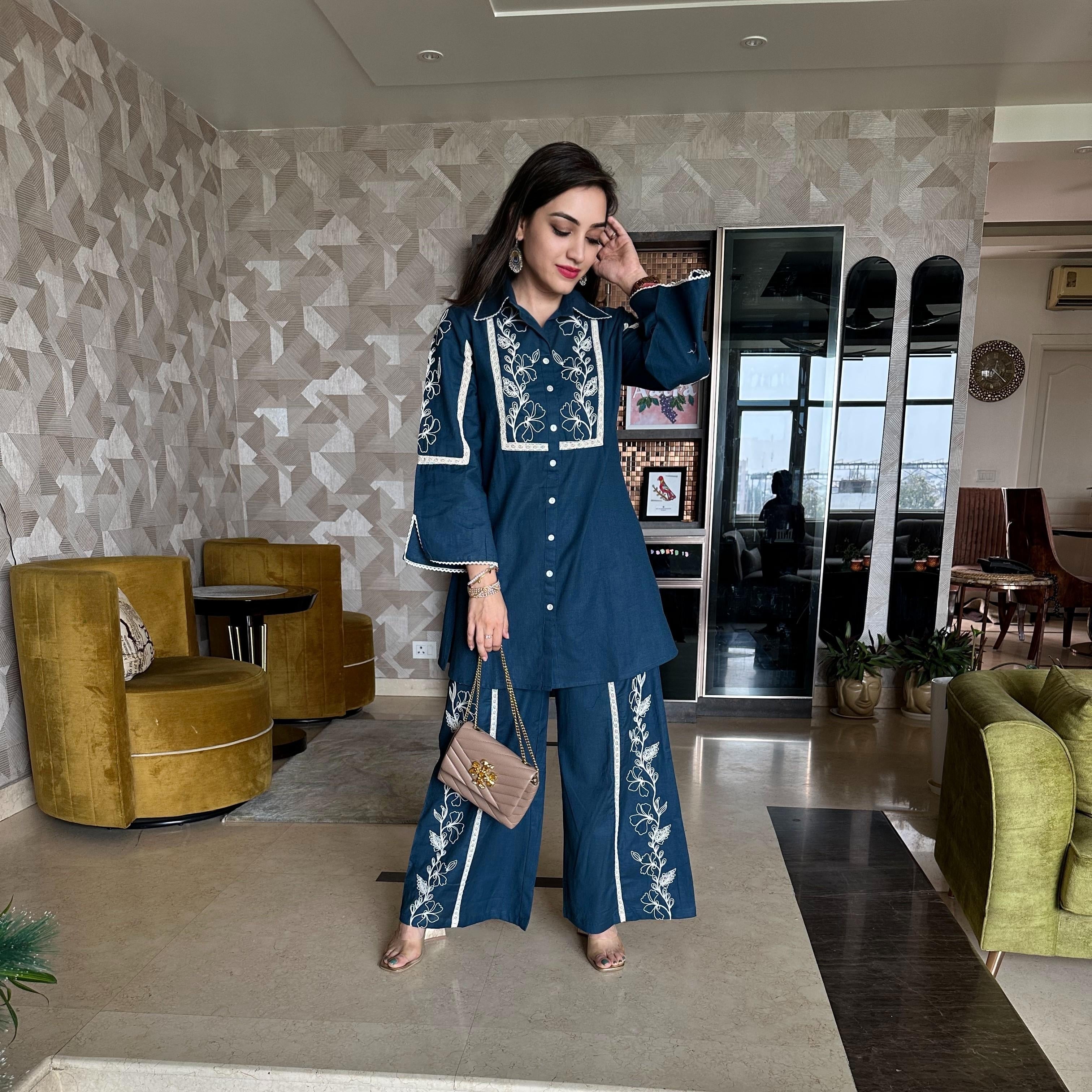 The Thread-Embroidered Kurta Style Coord Set