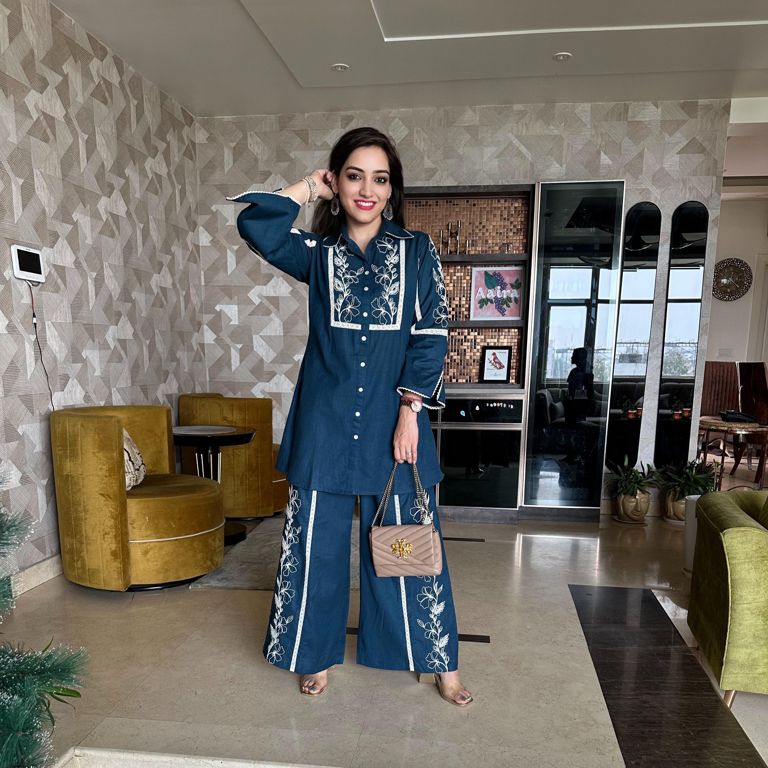 The Thread-Embroidered Kurta Style Coord Set