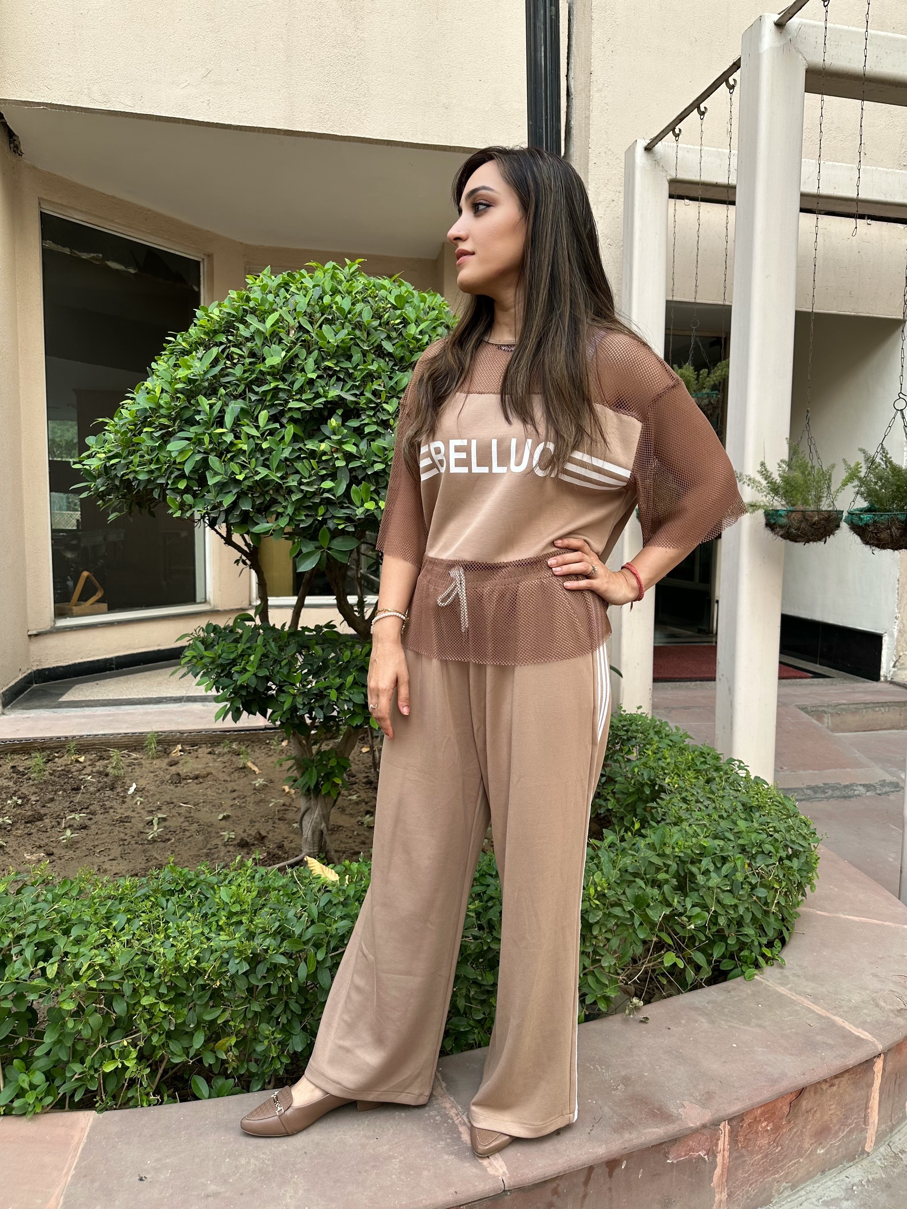 Belluci Brown Net Coord Set