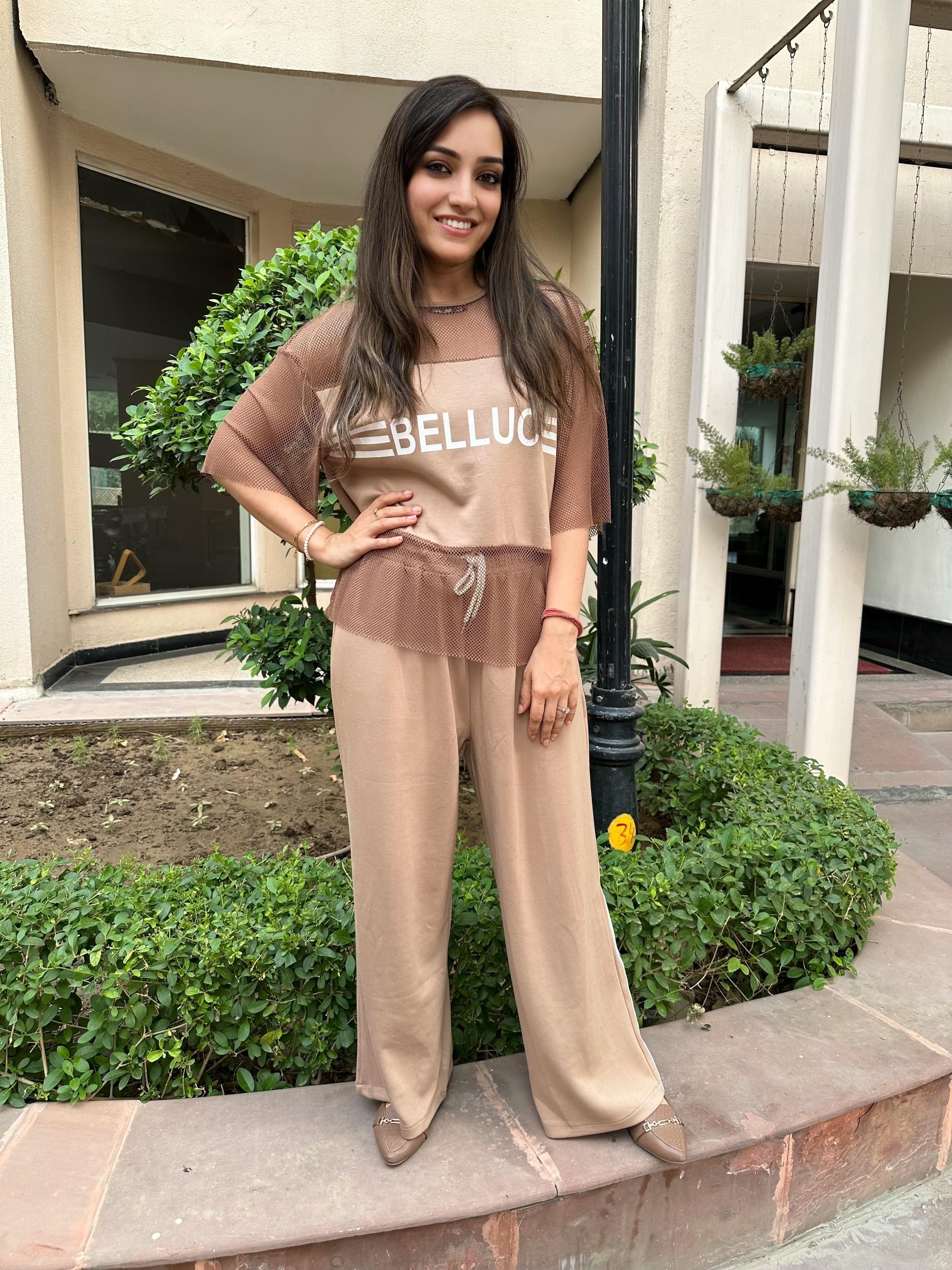 Belluci Brown Net Coord Set