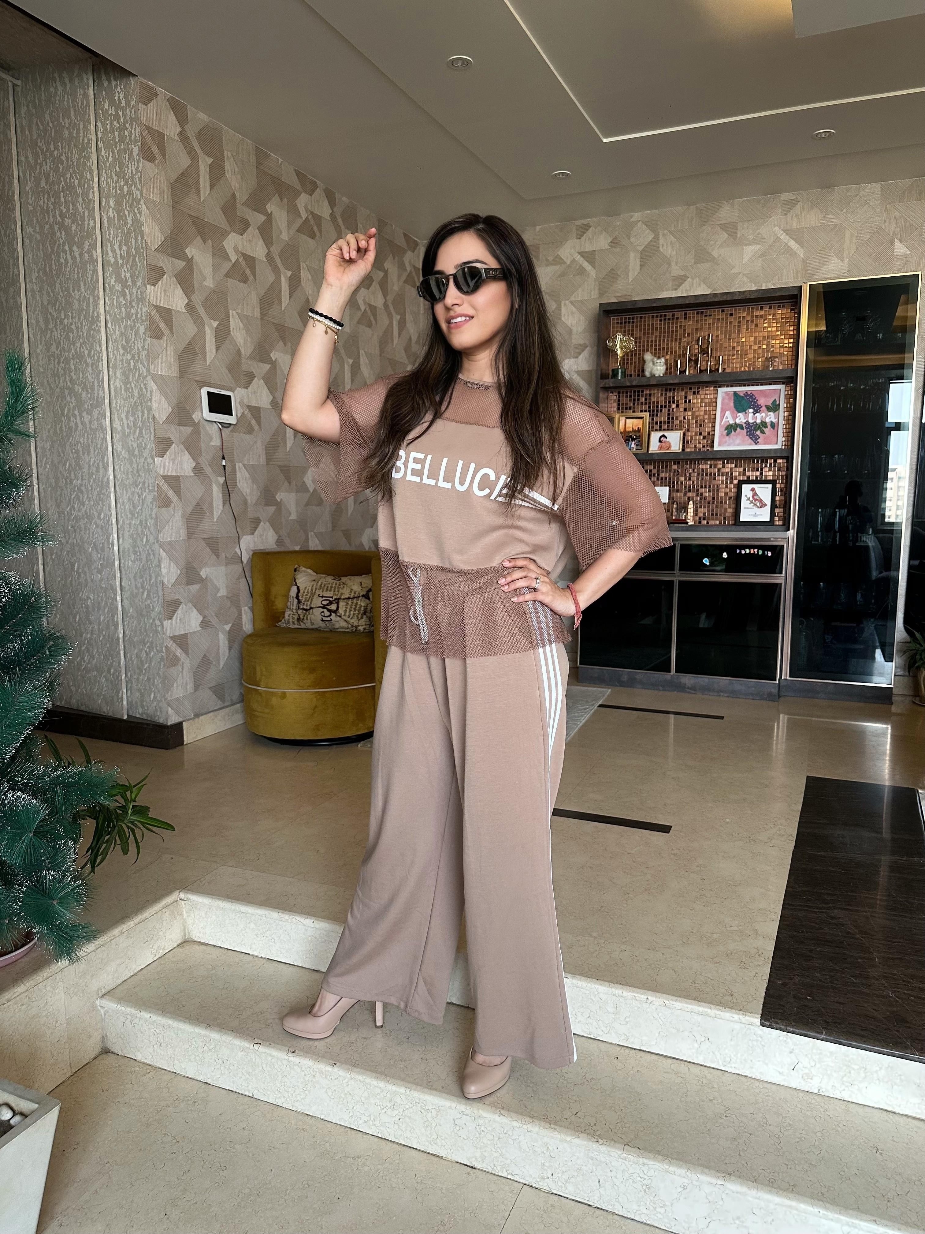 Belluci Brown Net Coord Set