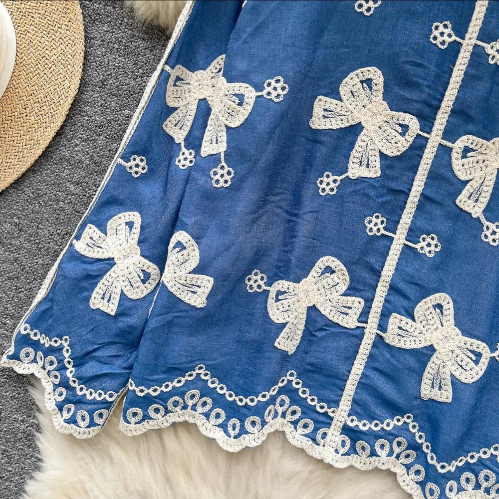 Bow Premium Embroidered Cotton Shirts