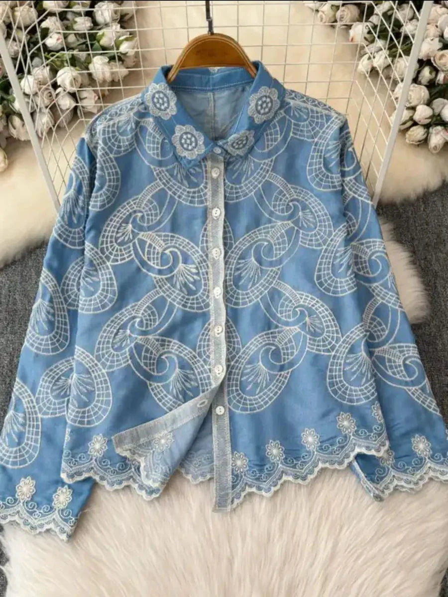 Rosie Premium Embroidered Cotton Shirts